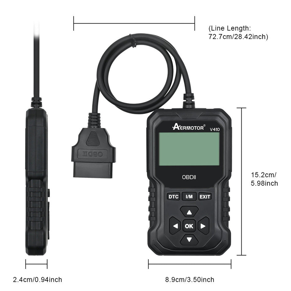 V410 OBD2 Car Diagnostic Scanner & Engine Code Reader