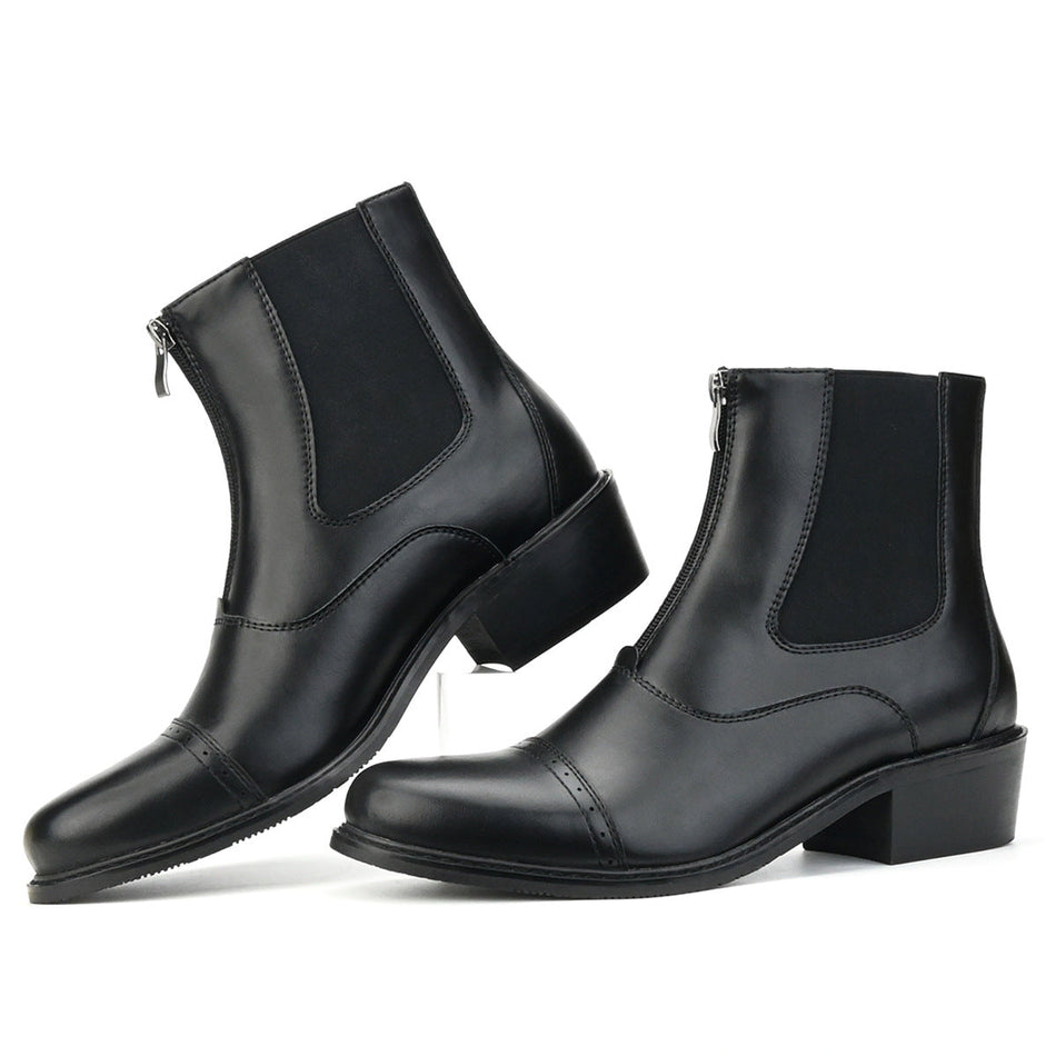 Men’s Chelsea Boots – British Double Zipper Style