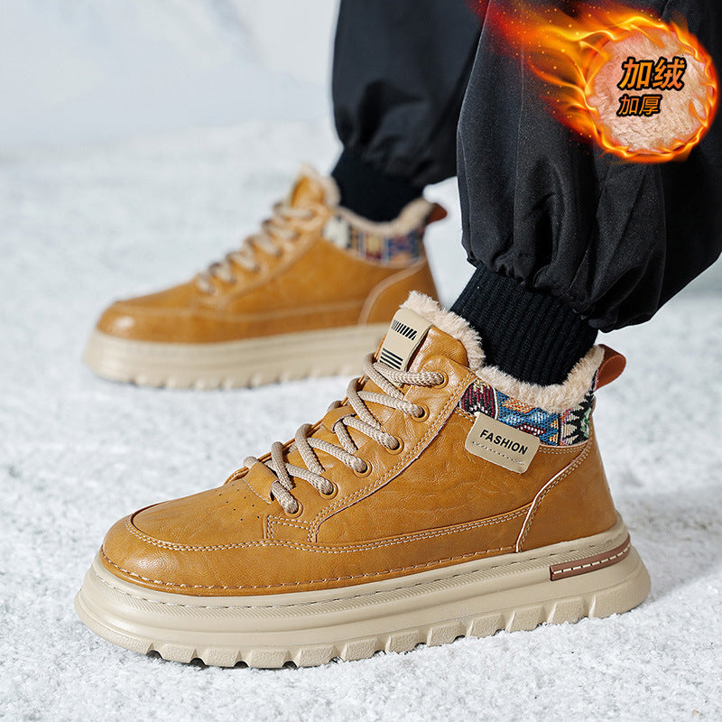Men’s High-Top Fleece-Lined Winter Casual Shoes