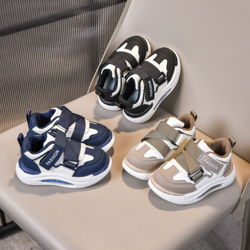 Leather Kids’ Sports Shoes Boys Girls Soft Sole Running