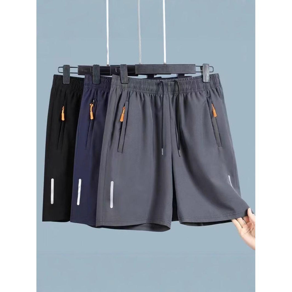Men’s Summer Ice Silk Knee-Length Quick-Dry Shorts