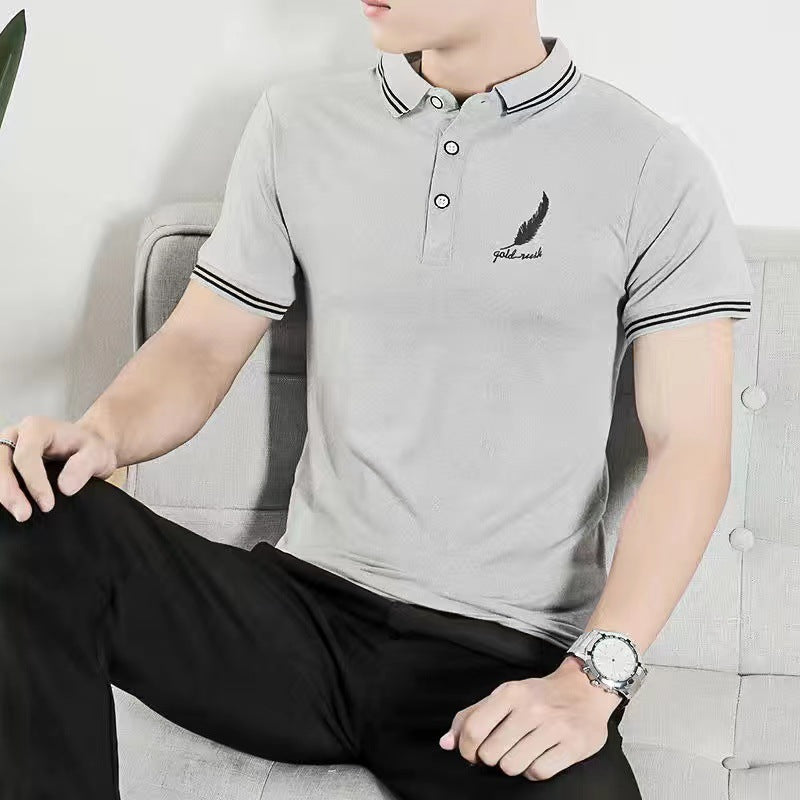 Summer Stand-Up Collar Paul Short-Sleeved Polo Shirt Men