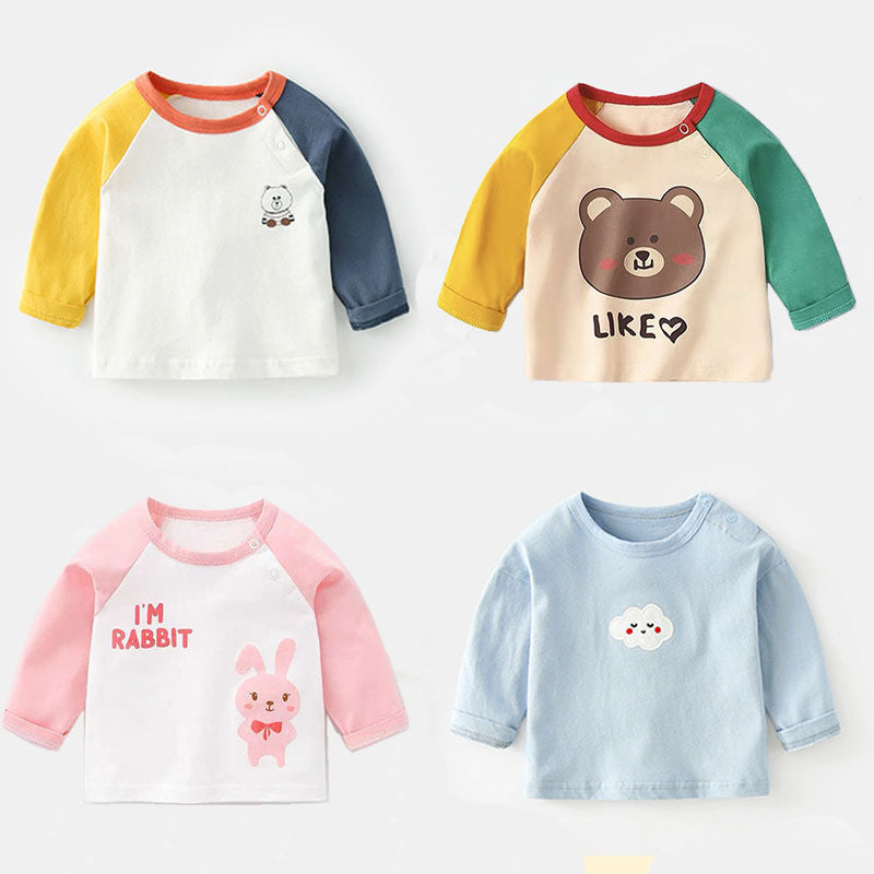 Baby Long Sleeve Cotton T-Shirt Cute Spring Top