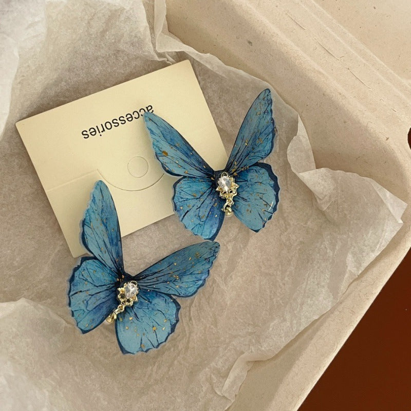 Ice Blue Fairy Butterfly Side Hairpin