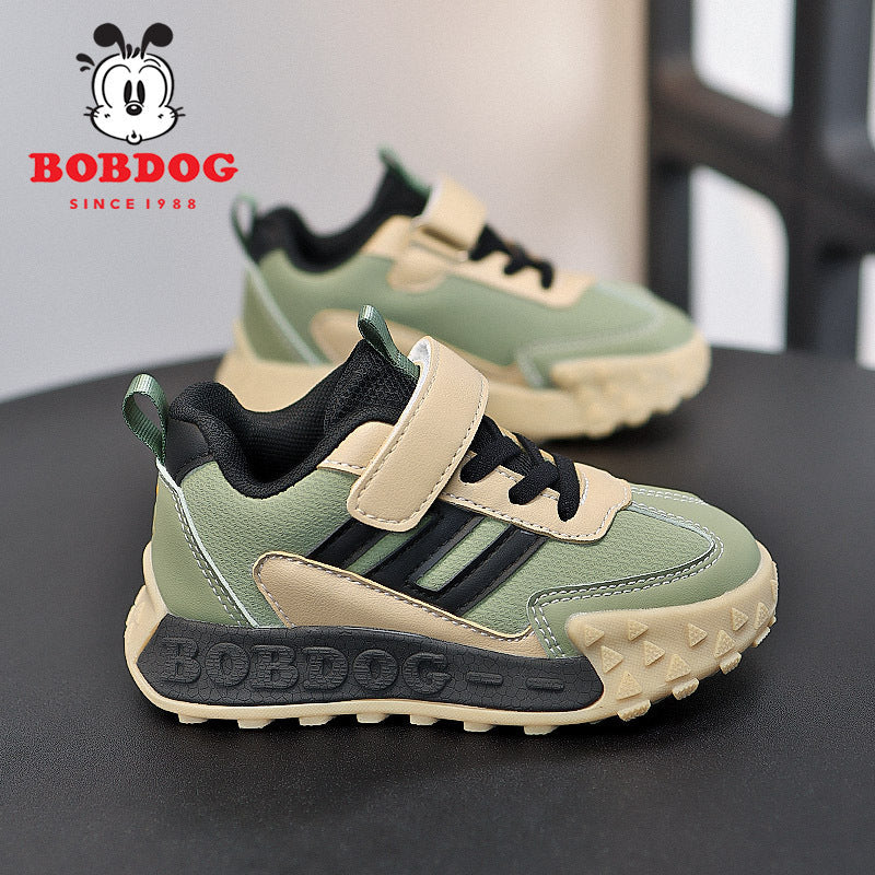 Babudou Boys’ Sports Shoes 2025 Autumn Winter Leather Dad Shoes