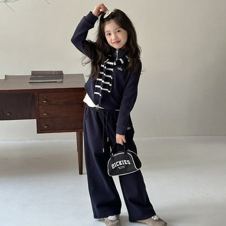 Girls’ Spring & Fall 2025 Striped Two-Piece Set – Spring Autumn Kids Fashion Nepal | Tudoholic