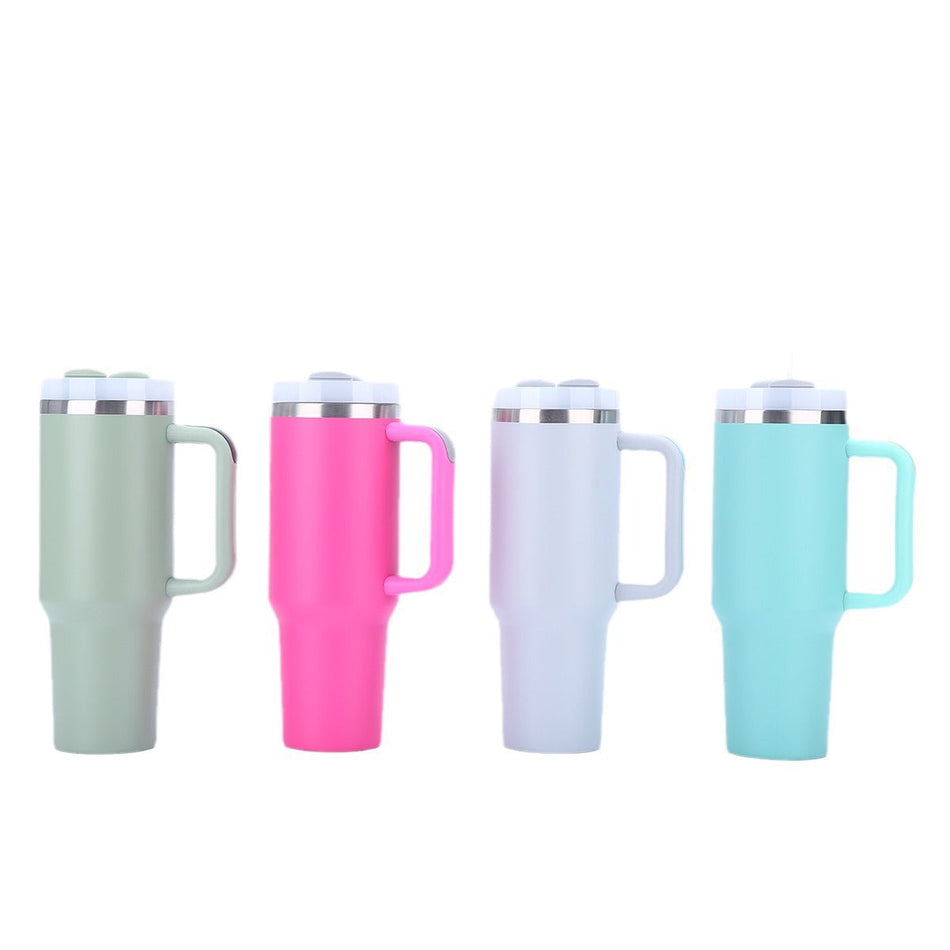 40oz Large Stainless Steel Ice Cup with Straw