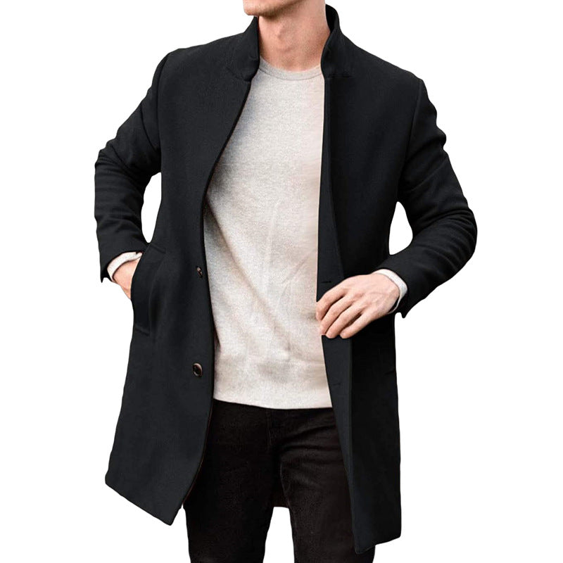 2023 Thick Woolen Men’s Autumn Winter Coat