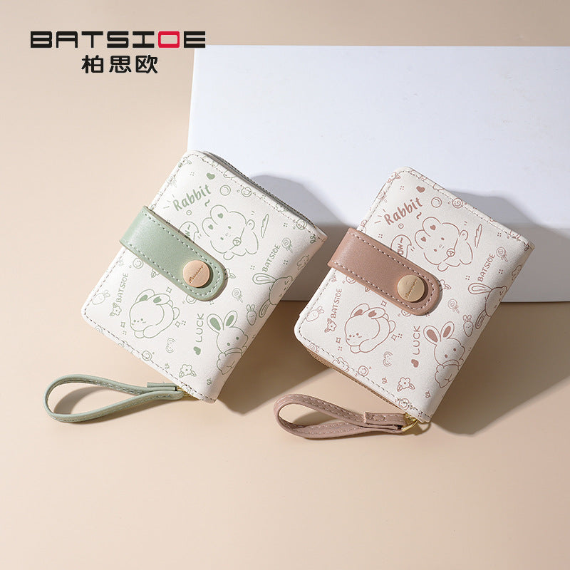 Fresh Japanese cute bunny ladies wallet