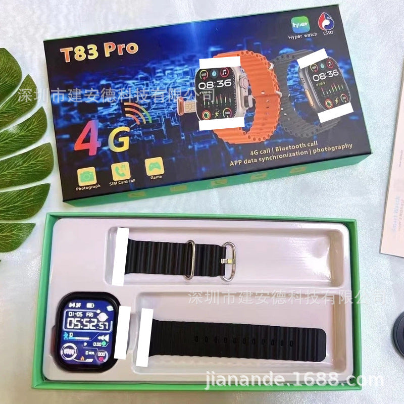 T83 Pro 4G Smartwatch with Camera & Health