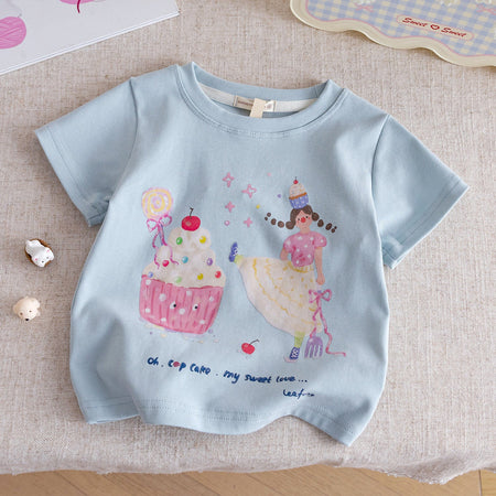 Girls Candy Color Cartoon T-Shirt – Cute Summer Wear – T-Shirts – Image 8