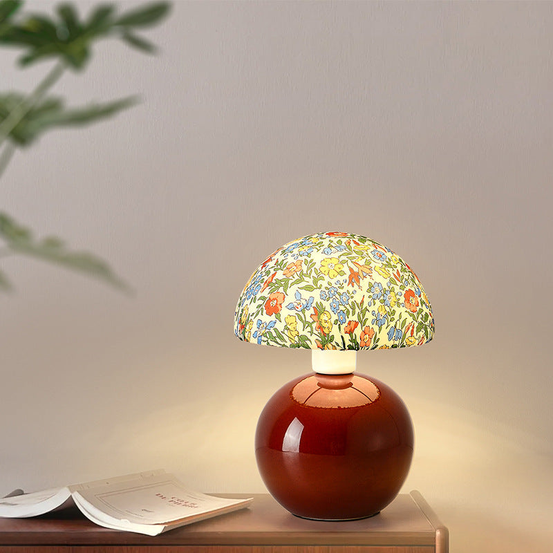 Mushroom Ceramic Table Lamp for Bedroom & Decor 🍄💡