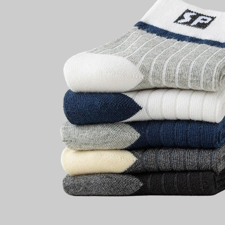 PACK OF - 10 Pure Cotton Mens Mid-Tube Socks – Thick & Trendy