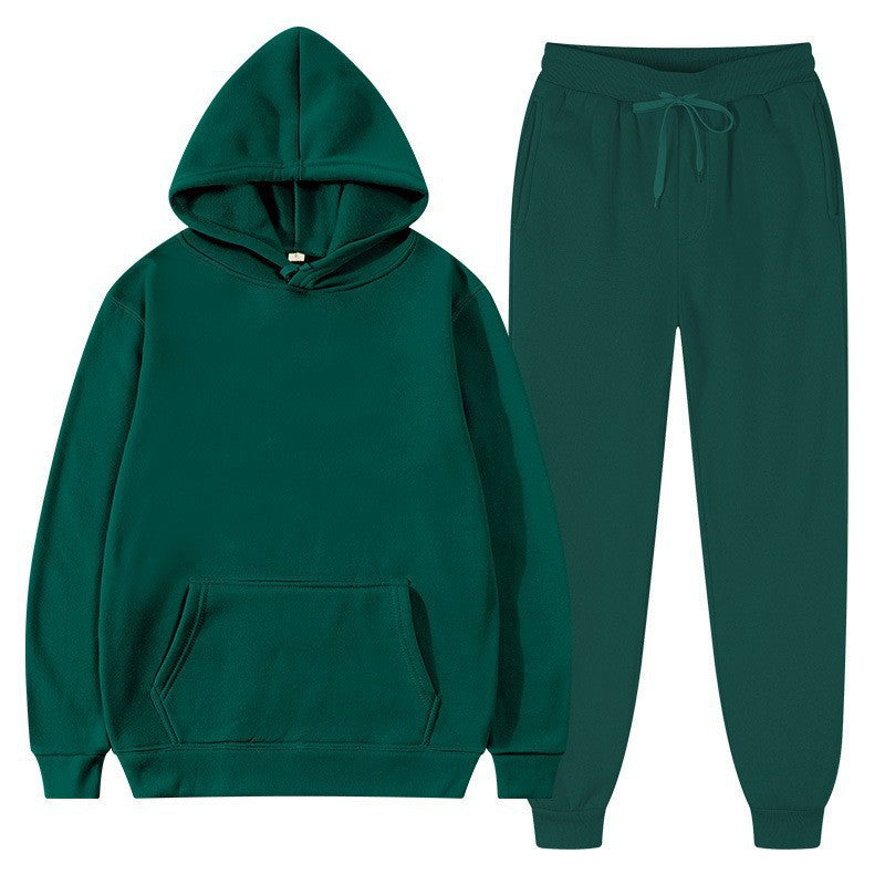 Men's Pullover Fleece Hoodie Sports Sweatshirt Suit