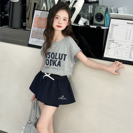 Girls Korean Vest T-Shirt & Shorts Set – Summer Kids Fashion Nepal | Tudoholic