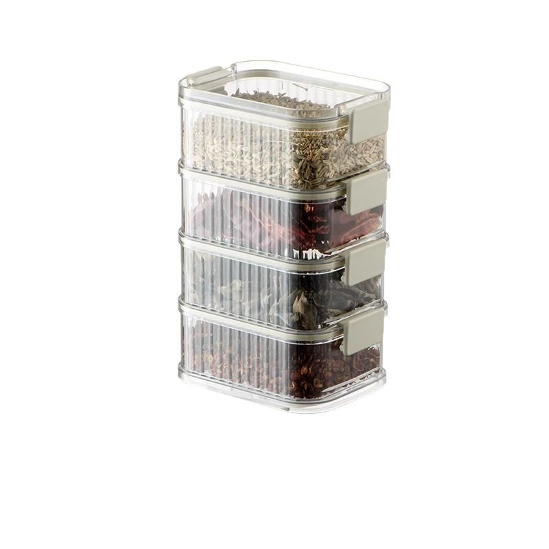 Multi-Layer Stackable Spice Storage & Sealed Jars