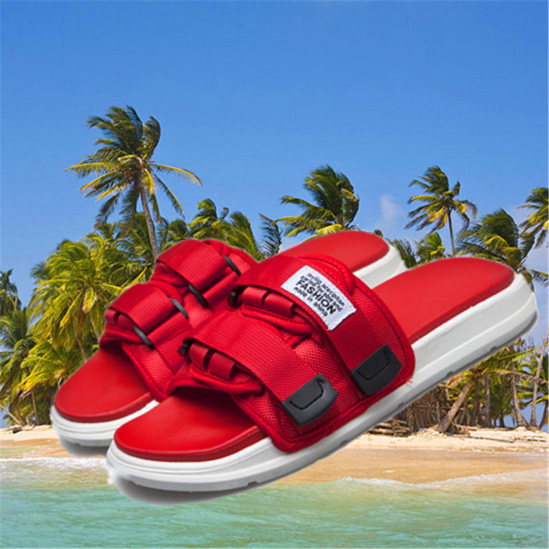 Unisex Summer Velcro Slippers – Soft-Bottom, Double-Strap, Trendy