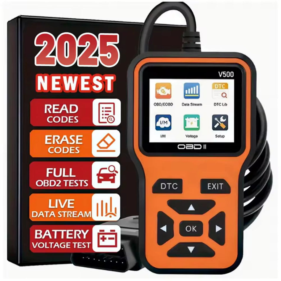 V500 OBD2 Car Diagnostic Scanner & Engine Fault Reader