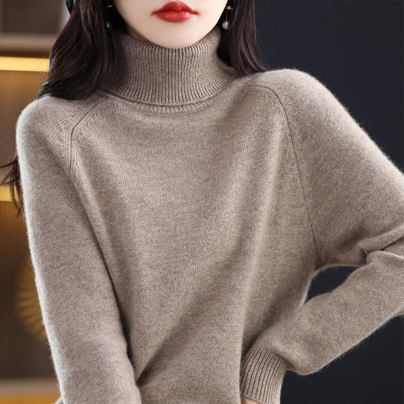 Women’s Turtleneck Knitted Sweater for Autumn & Winter