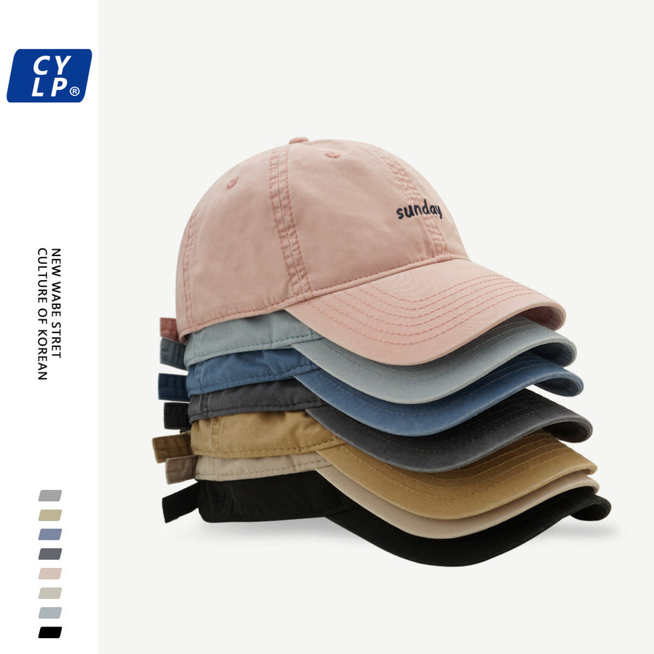 Unisex Cotton Baseball Cap – Korean Style Sunshade Hat