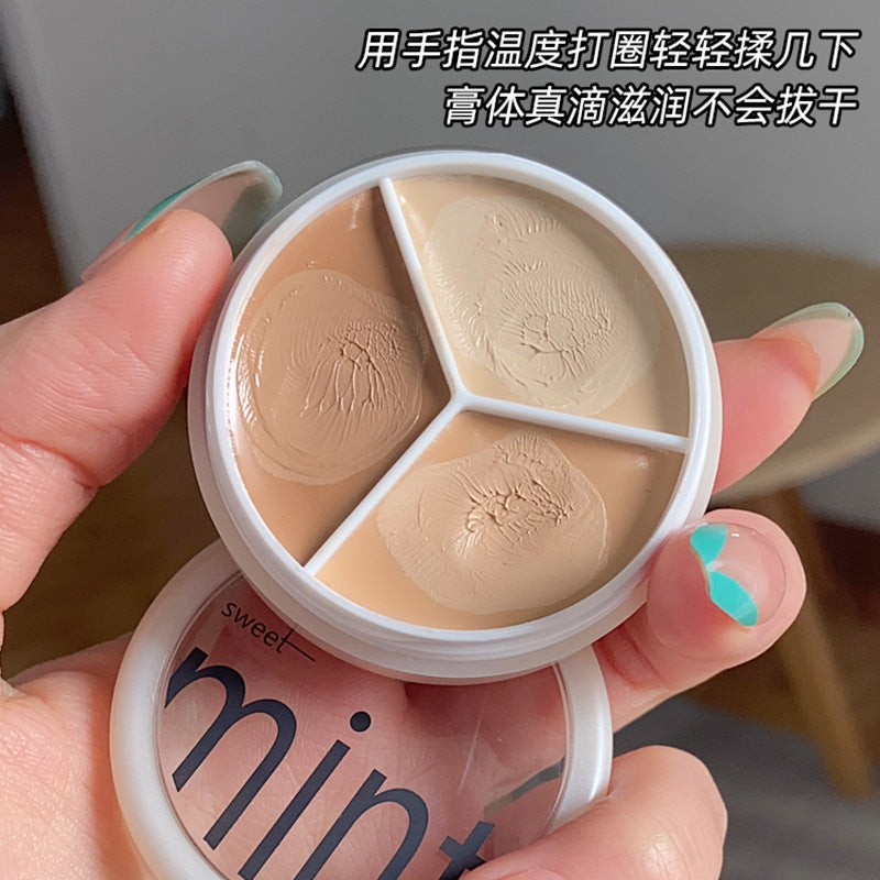 STOCK-Sweet Mint 3-Color Concealer Cream – Spots & Dark Circles