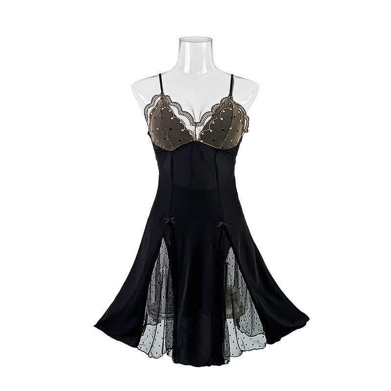 Ice Silk Camisole Nightdress Sexy Loungewear Set