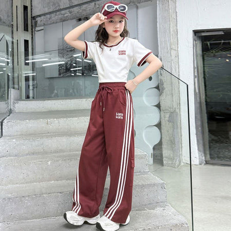 Girls Korean Letter Set – Summer Casual Two-Piece Outfit – Outfit Sets – Image 6