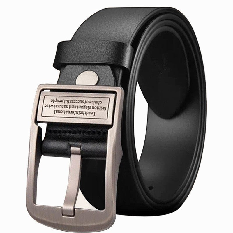 Men’s Cowhide Leather Belt – 2024 Pin Buckle Style
