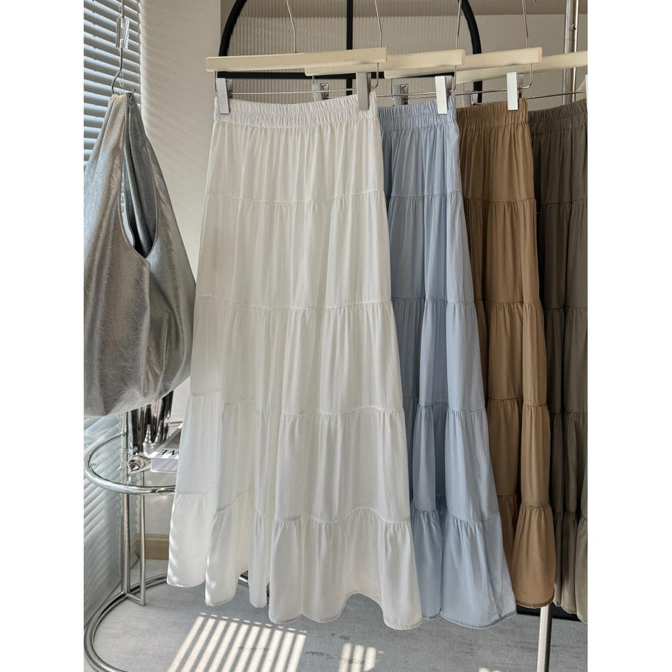 White High-Waist A-Line Cake Skirt – Summer 2026