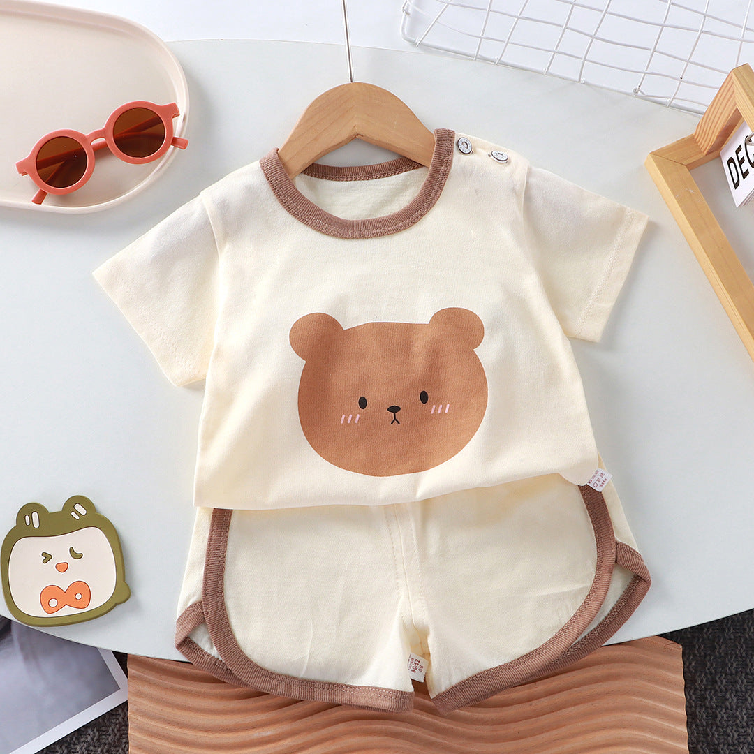 Kids Cotton T-Shirt Set Summer Korean Style Outfit – Summer Kids Fashion Nepal | Tudoholic