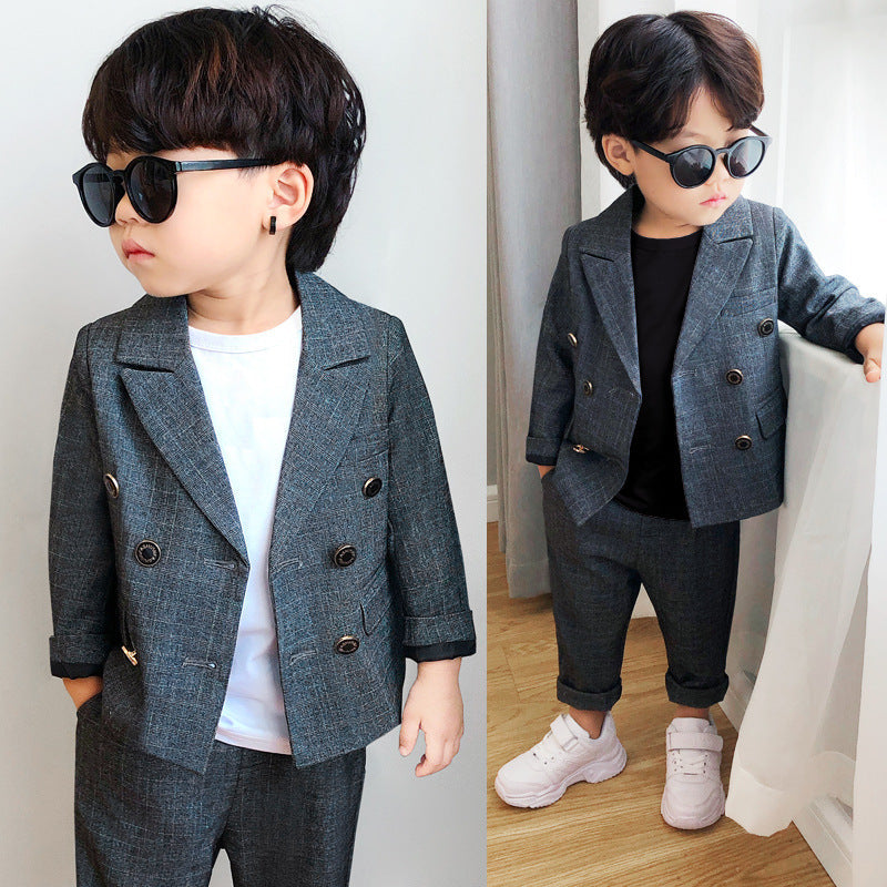 Boys British Style Suit Casual Spring Autumn Outfit