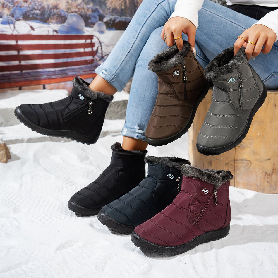 Waterproof Warm Snow Boots for Women – Non-Slip Cotton Shoes