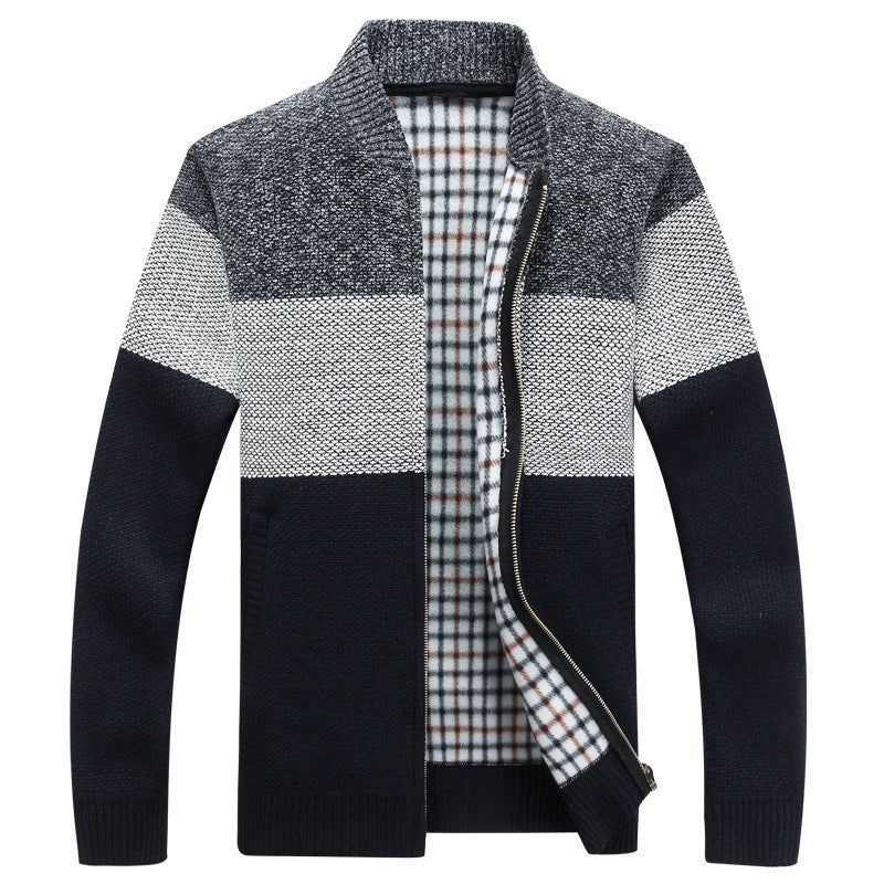 Men’s Fleece-Lined Thick Sweater Cardigan Nepal