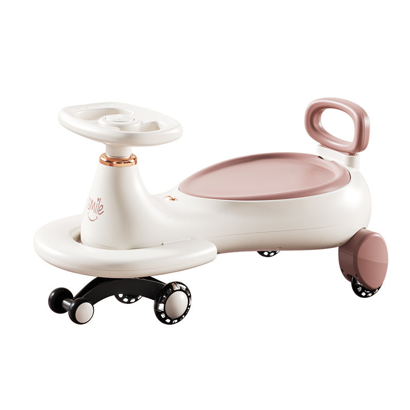 Parent-Child Twist Ride-On Car with Silent Wheels 1–3Y