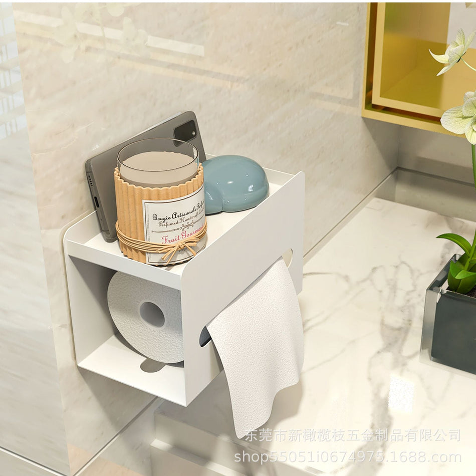 Multi-Functional Wall-Mounted Tissue and Toilet Paper Holder