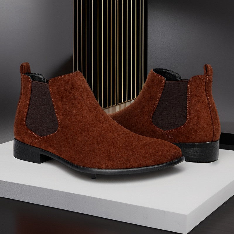 Men's Large Size Chelsea Boots British Frosted Korean Square