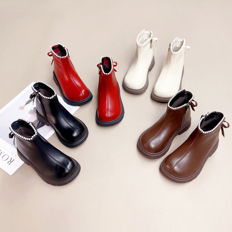 Girls Princess Baby Boots Soft Leather Autumn & Winter