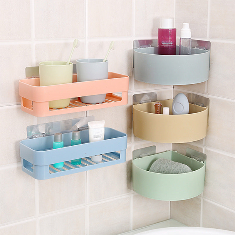 Rectangular Wall Rack – No-Drill Bathroom Organizer