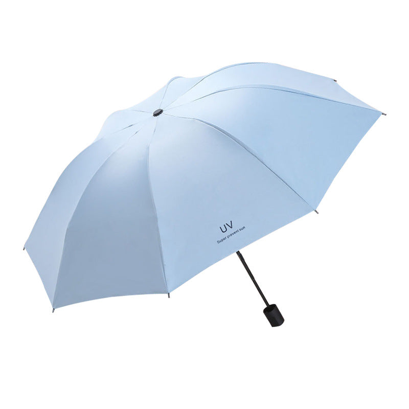 UV Vinyl Folding Sun & Rain Umbrella with Logo Print