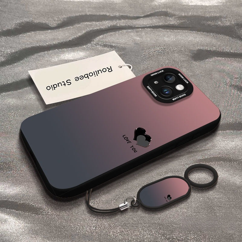 STOCK-Gradient Heart Silicone Case for iPhone 16 Pro Max