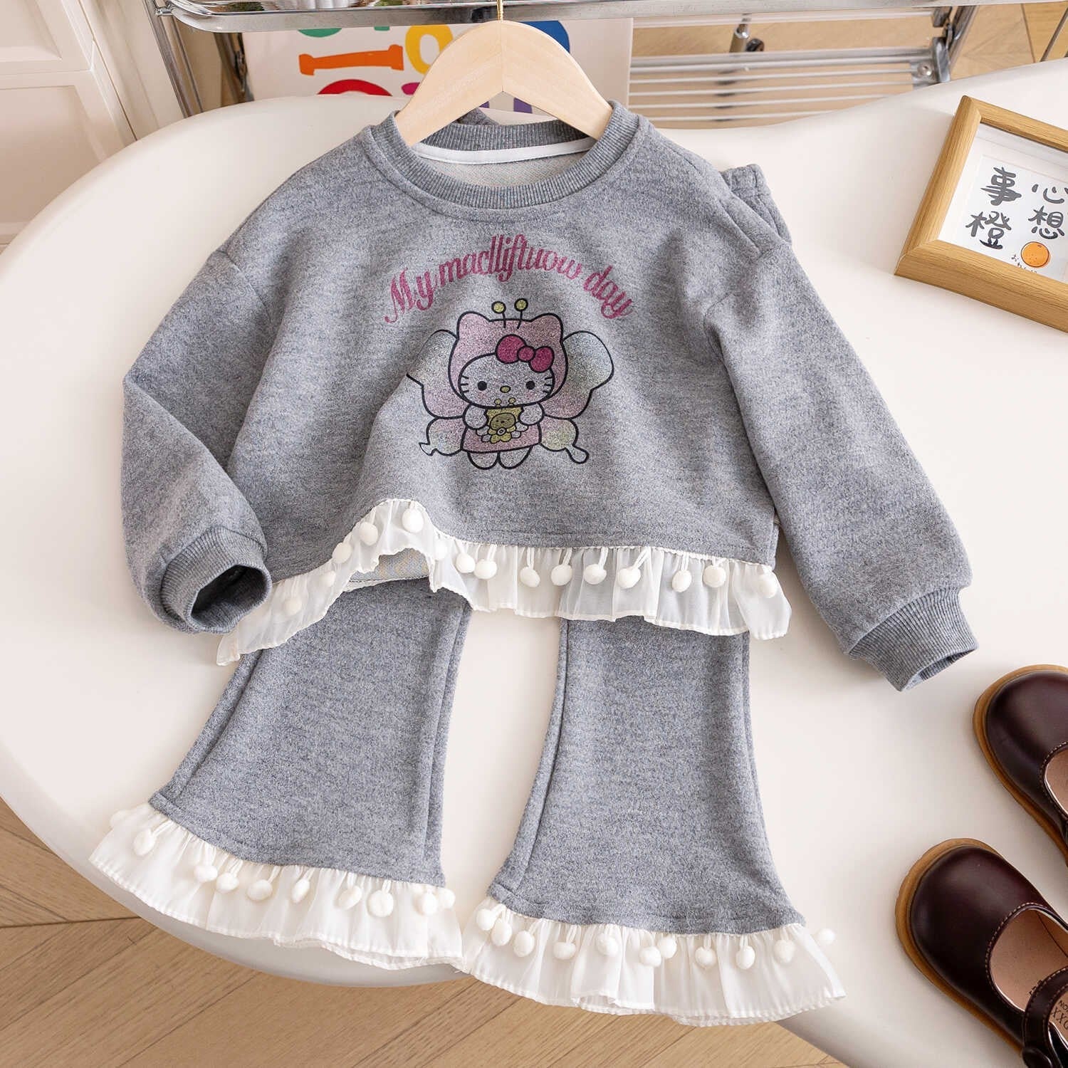 Baby Girls Cartoon Cat Fleece Winter Suit Set – Baby & Children's Outfits – Image 7
