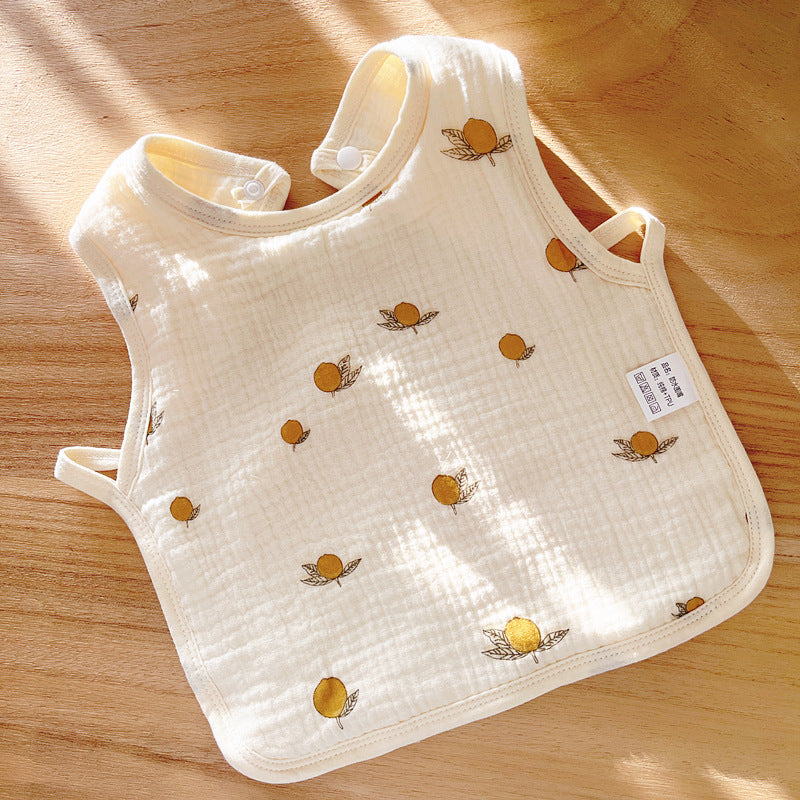 Large Cotton Baby Bib – Waterproof Cover with Food Pocket