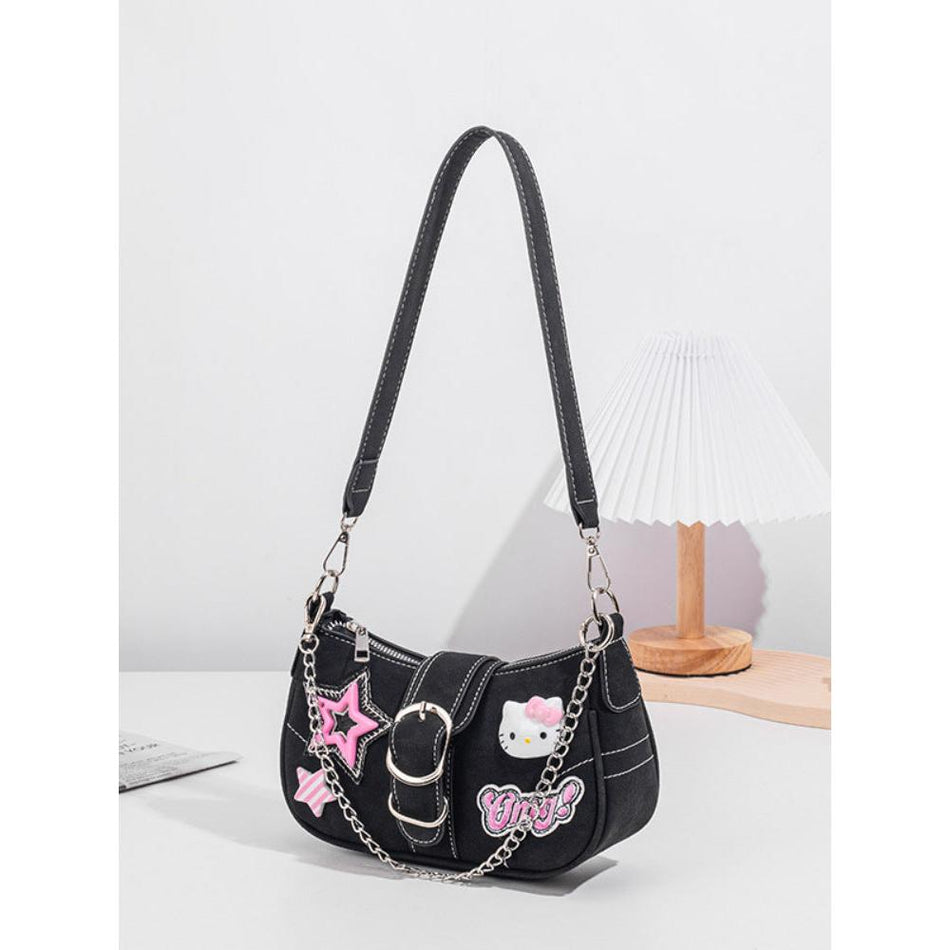 Millennium Sweet Cool Girl Chain Baguette Armpit Bag Womens