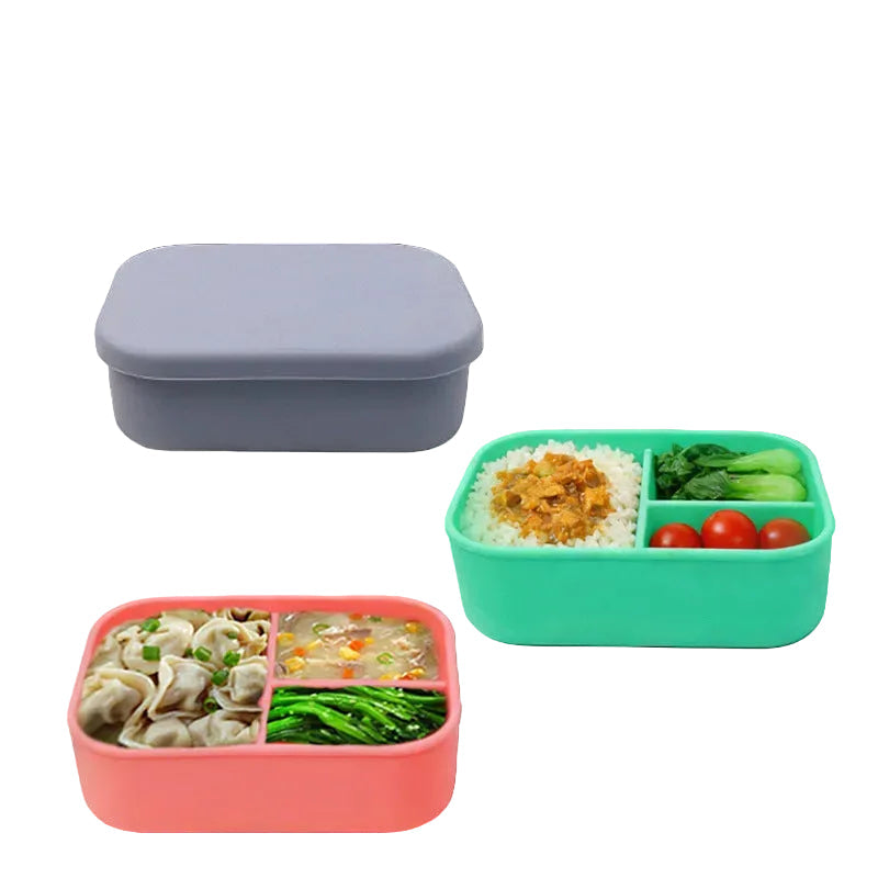 Food-Grade Silicone Lunch Box – Microwave Safe Crisper