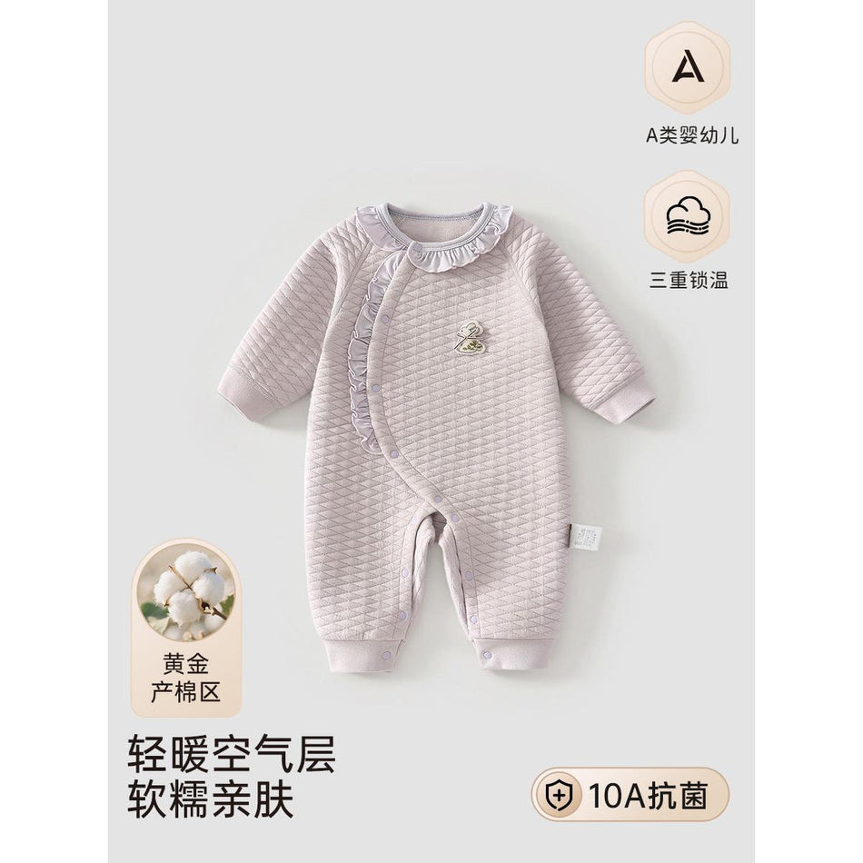2026 New Style Baby Side Opening Warm Padded Jumpsuit Outfit