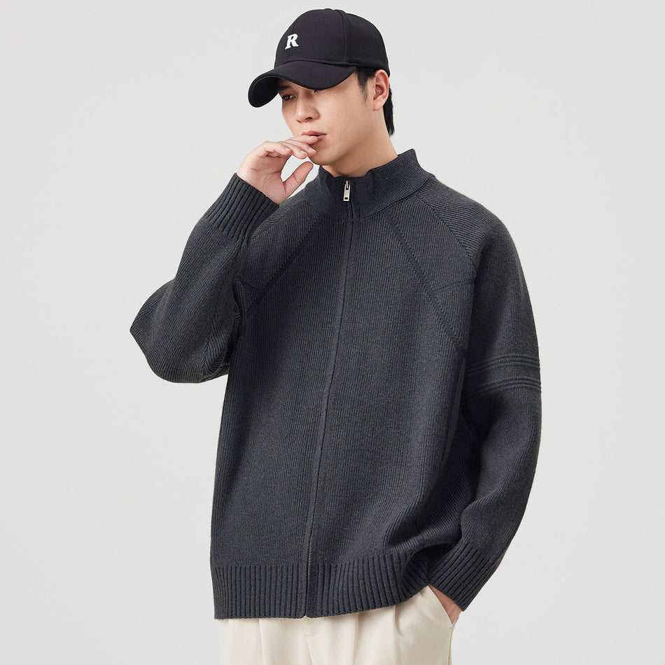 Knitted Knitwear Men's 2026 Autumn Winter Loose Cardigan Jacket