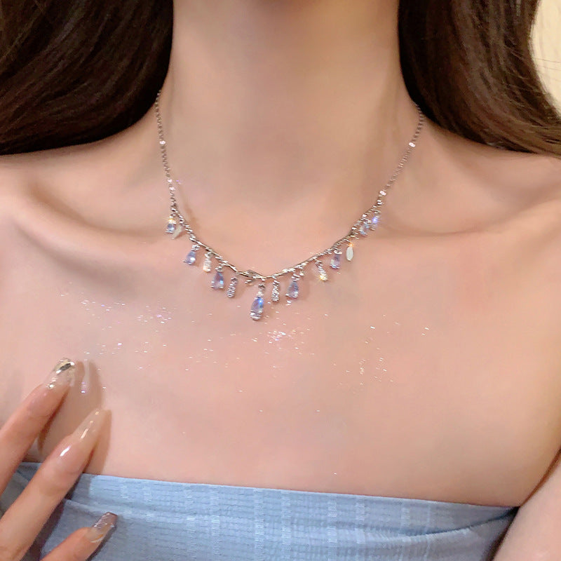 Waterdrop Branch Necklace – Sweet, Sparkling & Feminine