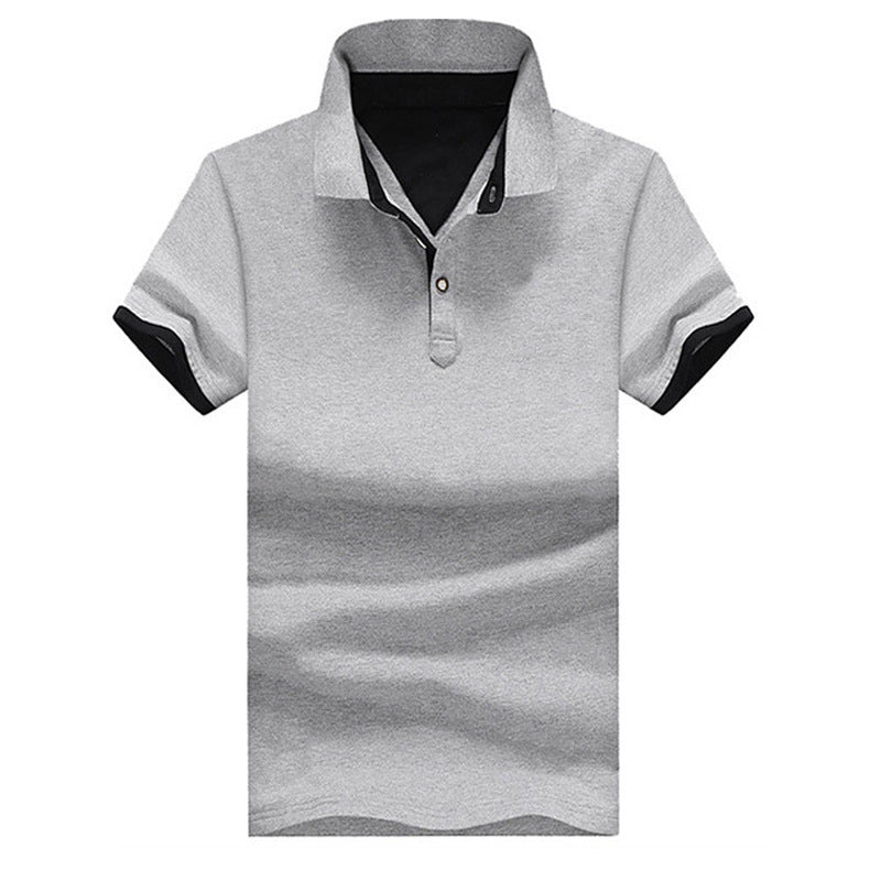 STOCK-Stitching Polo Shirt – Trendy Cotton T-Shirt for Men