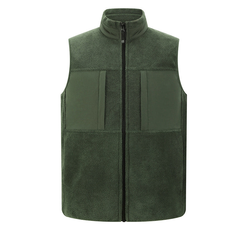 High-End Anti-Static Velvet Vest Custom Logo Thick Warm Workwear