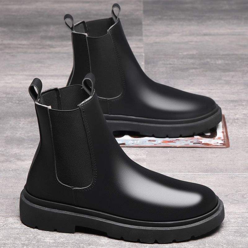 Men’s Chelsea Boots – British Style Thick-Soled Velvet